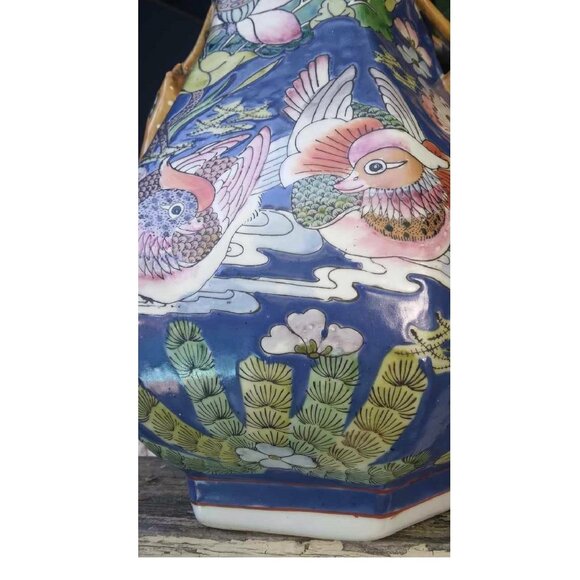 Stunning Antique Chinese Qing Yongzheng Marked Porcelain Horned Antelope handled - Picture 8 of 12